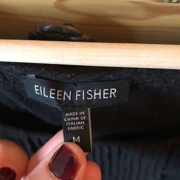 Eileen Fisher Black Linen Blend Sleeveless V-Neck Dress Size Medium - Picture 3 of 8